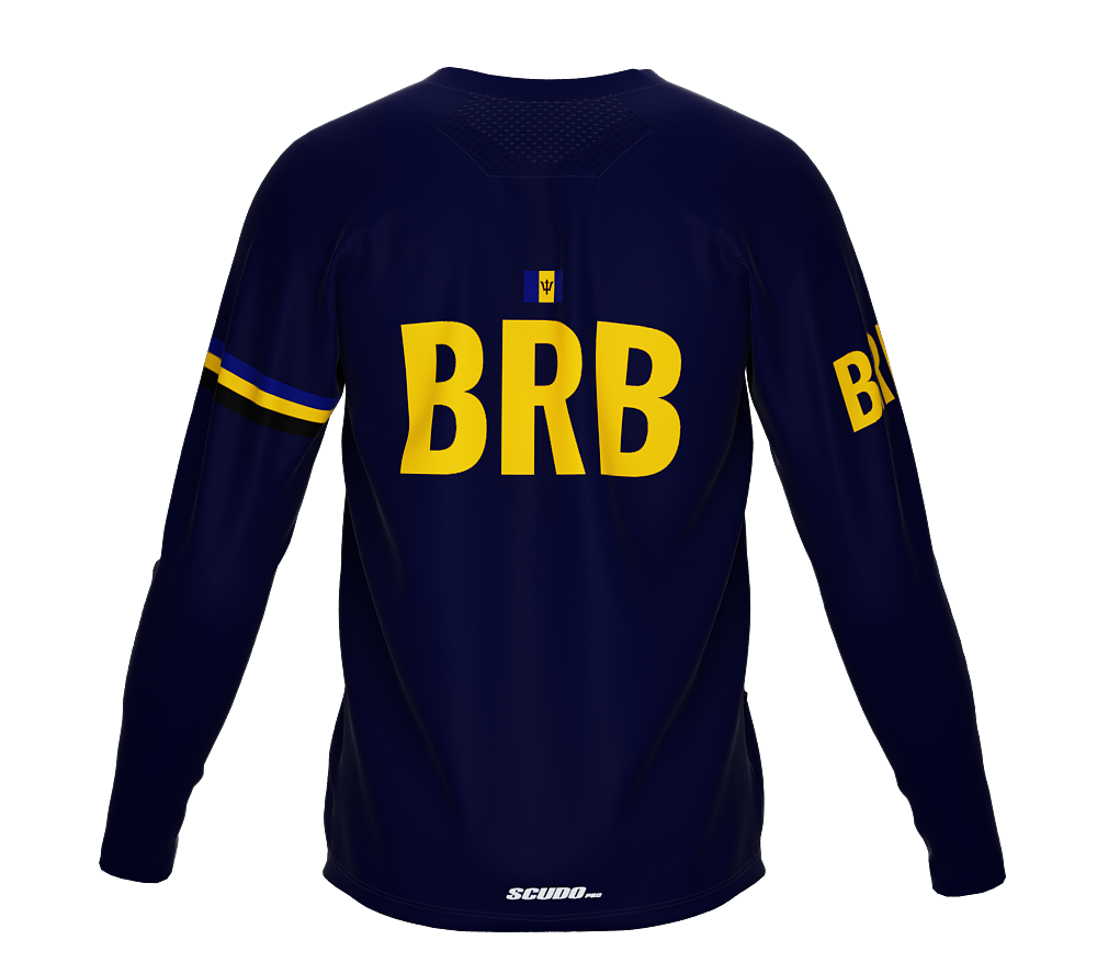 MTB BMX Cycling Jersey Long Sleeve Code Barbados Blue for Men and Women