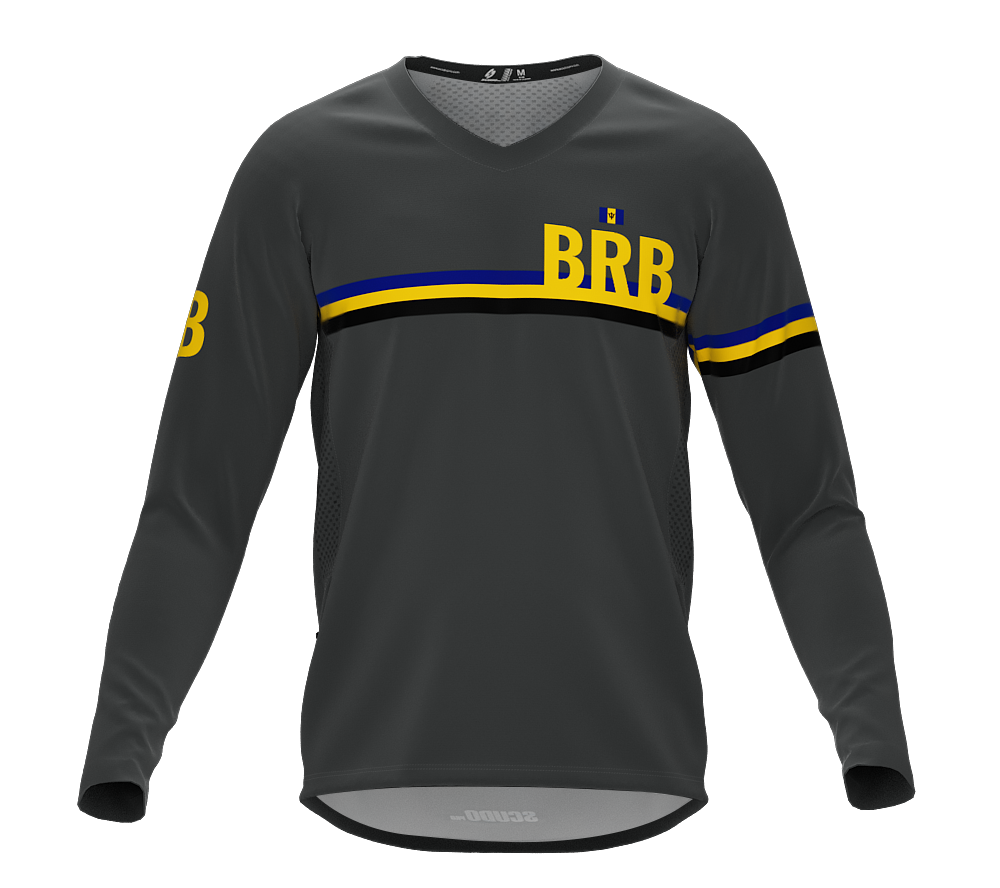 MTB BMX Cycling Jersey Long Sleeve Code Barbados Gray for Men and Women