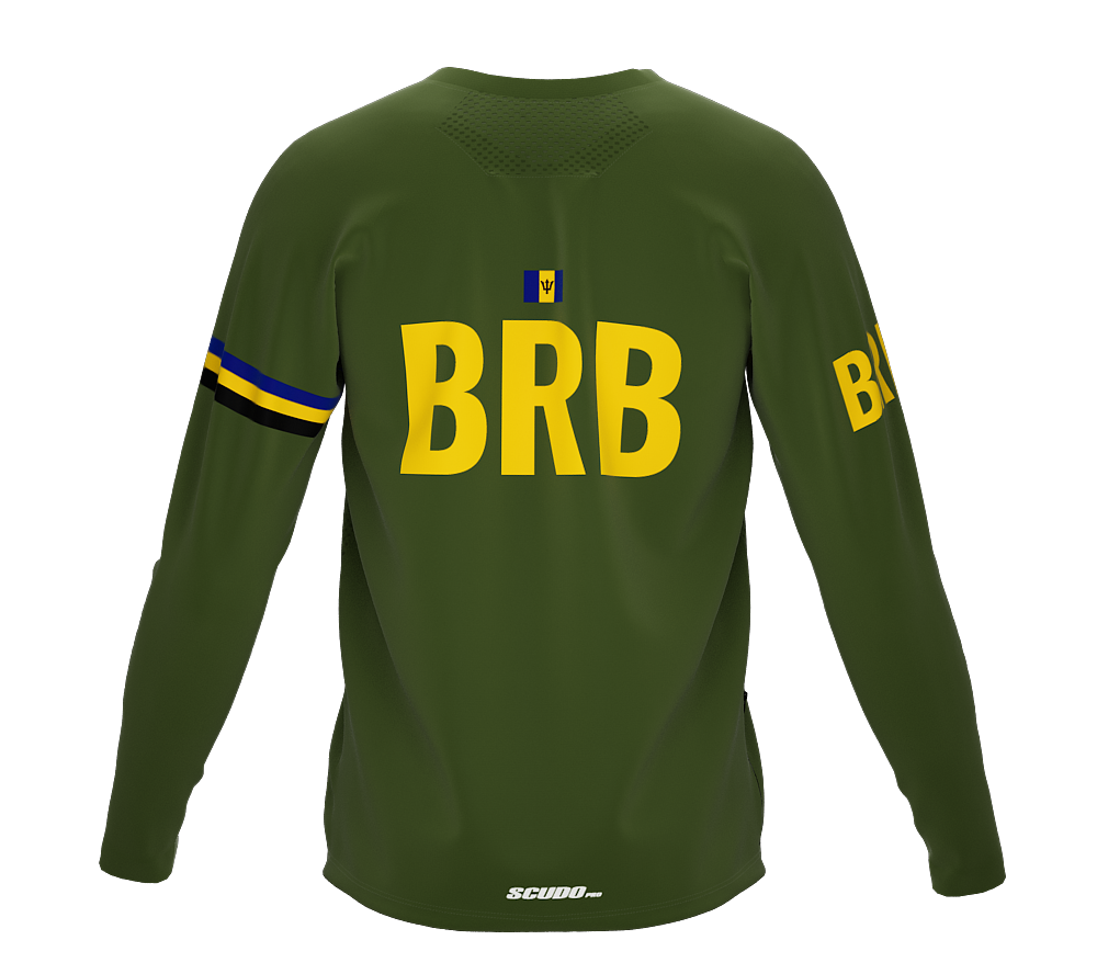 MTB BMX Cycling Jersey Long Sleeve Code Barbados Green for Men and Women
