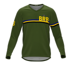 MTB BMX Cycling Jersey Long Sleeve Code Barbados Green for Men and Women