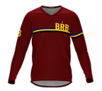 MTB BMX Cycling Jersey Long Sleeve Code Barbados Vine for Men and Women