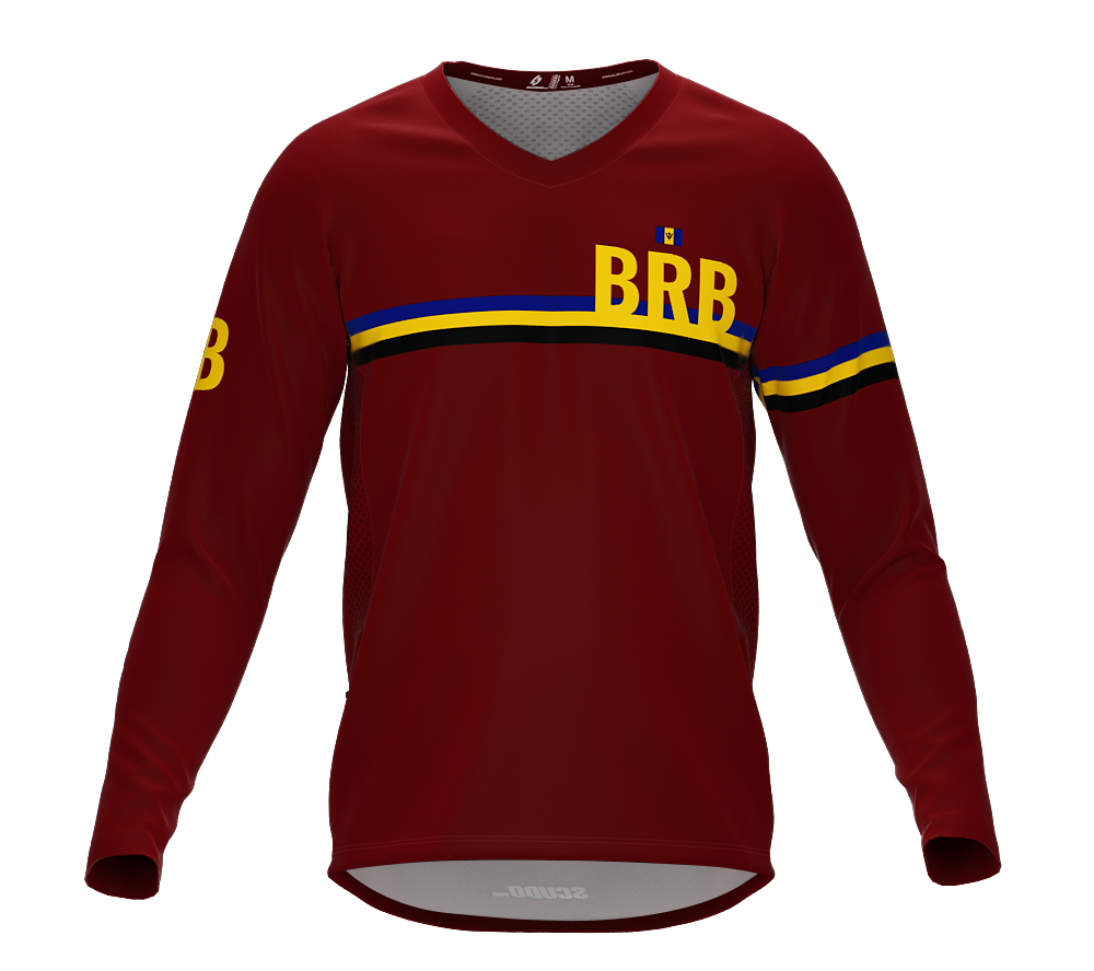 MTB BMX Cycling Jersey Long Sleeve Code Barbados Vine for Men and Women
