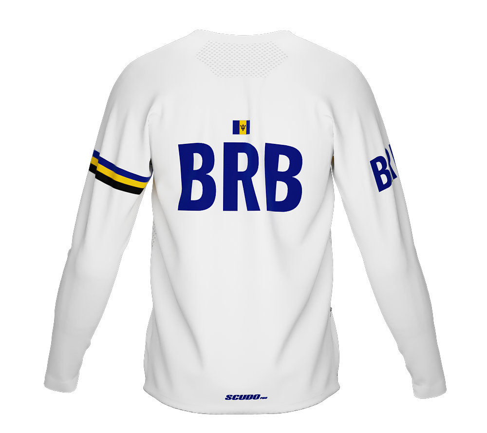 MTB BMX Cycling Jersey Long Sleeve Code Barbados White for Men and Women