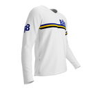 MTB BMX Cycling Jersey Long Sleeve Code Barbados White for Men and Women