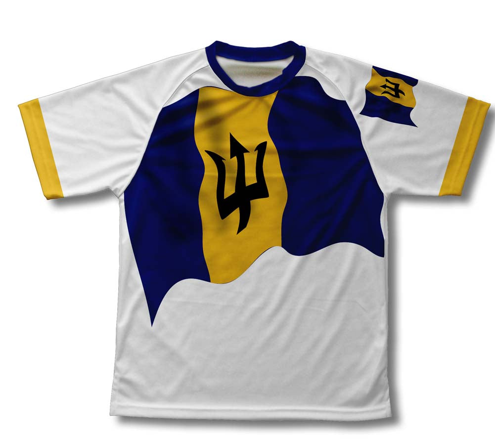 Barbados Flag Technical T-Shirt for Men and Women