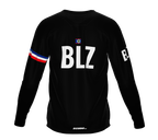 MTB BMX Cycling Jersey Long Sleeve Code Belize Black for Men and Women