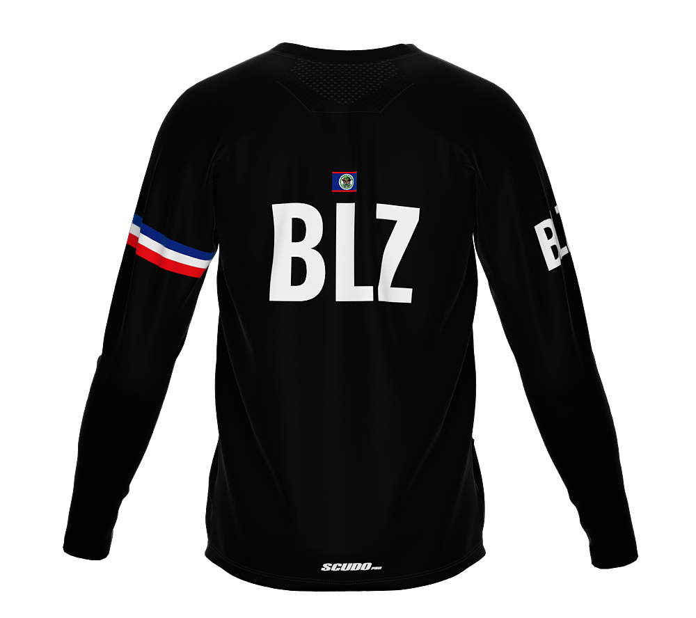 MTB BMX Cycling Jersey Long Sleeve Code Belize Black for Men and Women