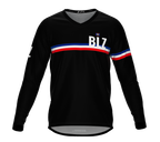 MTB BMX Cycling Jersey Long Sleeve Code Belize Black for Men and Women