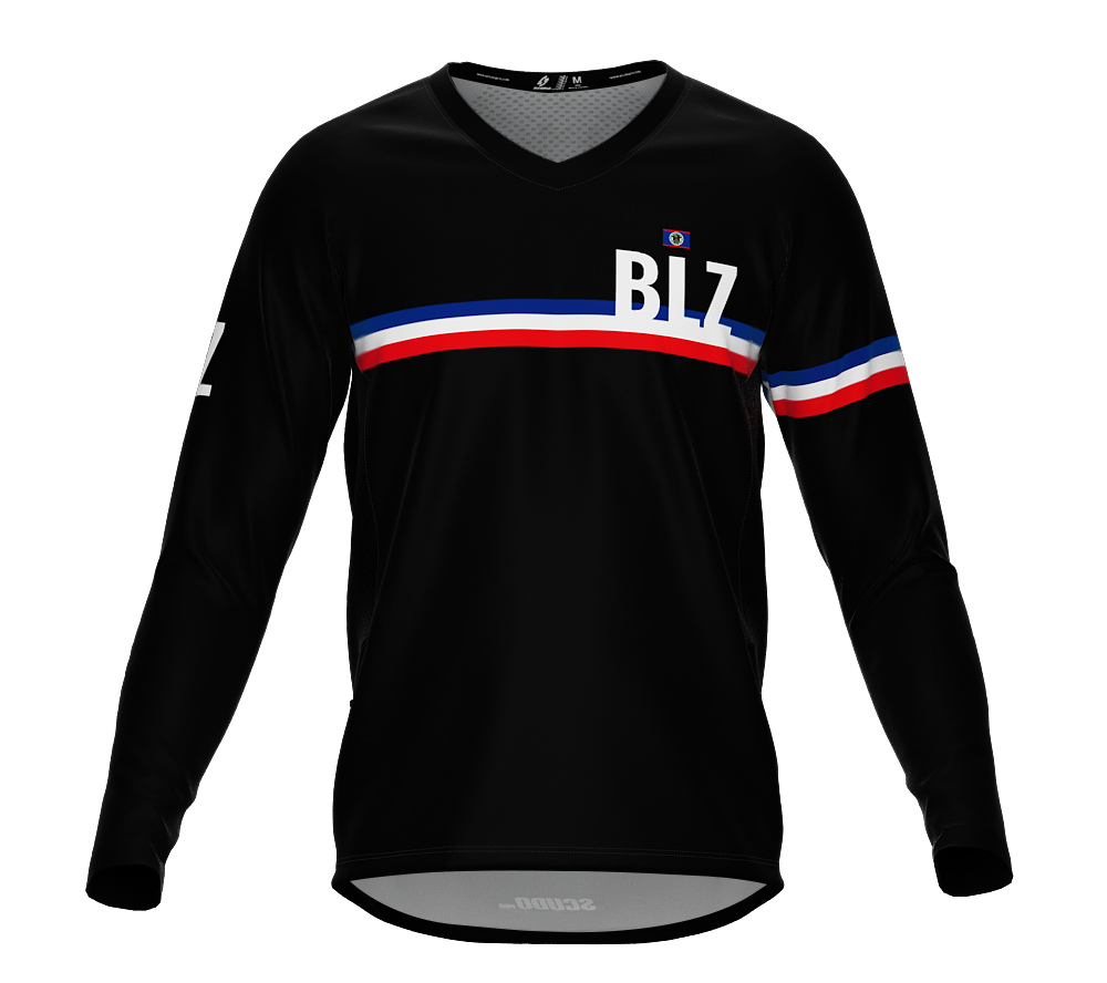 MTB BMX Cycling Jersey Long Sleeve Code Belize Black for Men and Women