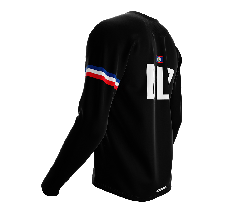 MTB BMX Cycling Jersey Long Sleeve Code Belize Black for Men and Women