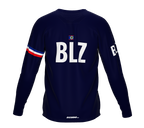 MTB BMX Cycling Jersey Long Sleeve Code Belize Blue for Men and Women