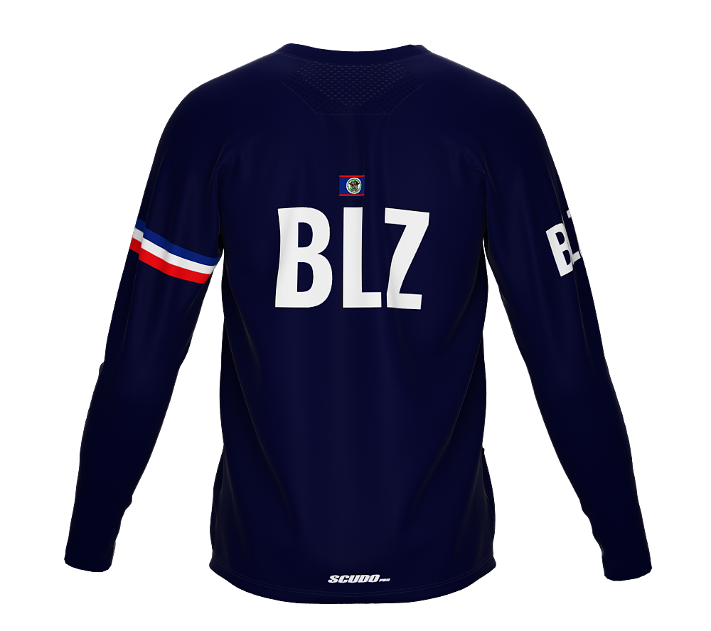 MTB BMX Cycling Jersey Long Sleeve Code Belize Blue for Men and Women