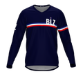 MTB BMX Cycling Jersey Long Sleeve Code Belize Blue for Men and Women