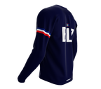 MTB BMX Cycling Jersey Long Sleeve Code Belize Blue for Men and Women