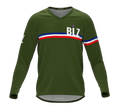 MTB BMX Cycling Jersey Long Sleeve Code Belize Green for Men and Women