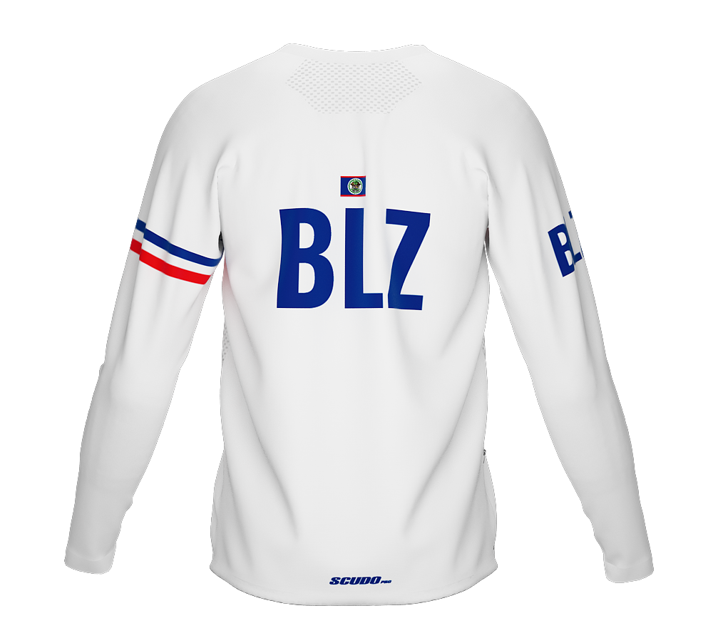 MTB BMX Cycling Jersey Long Sleeve Code Belize White for Men and Women