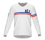 MTB BMX Cycling Jersey Long Sleeve Code Belize White for Men and Women
