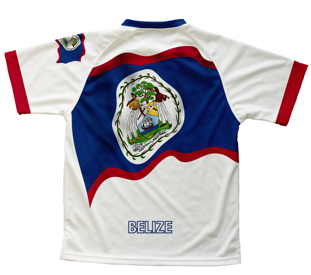 Belize Flag Technical T-Shirt for Men and Women