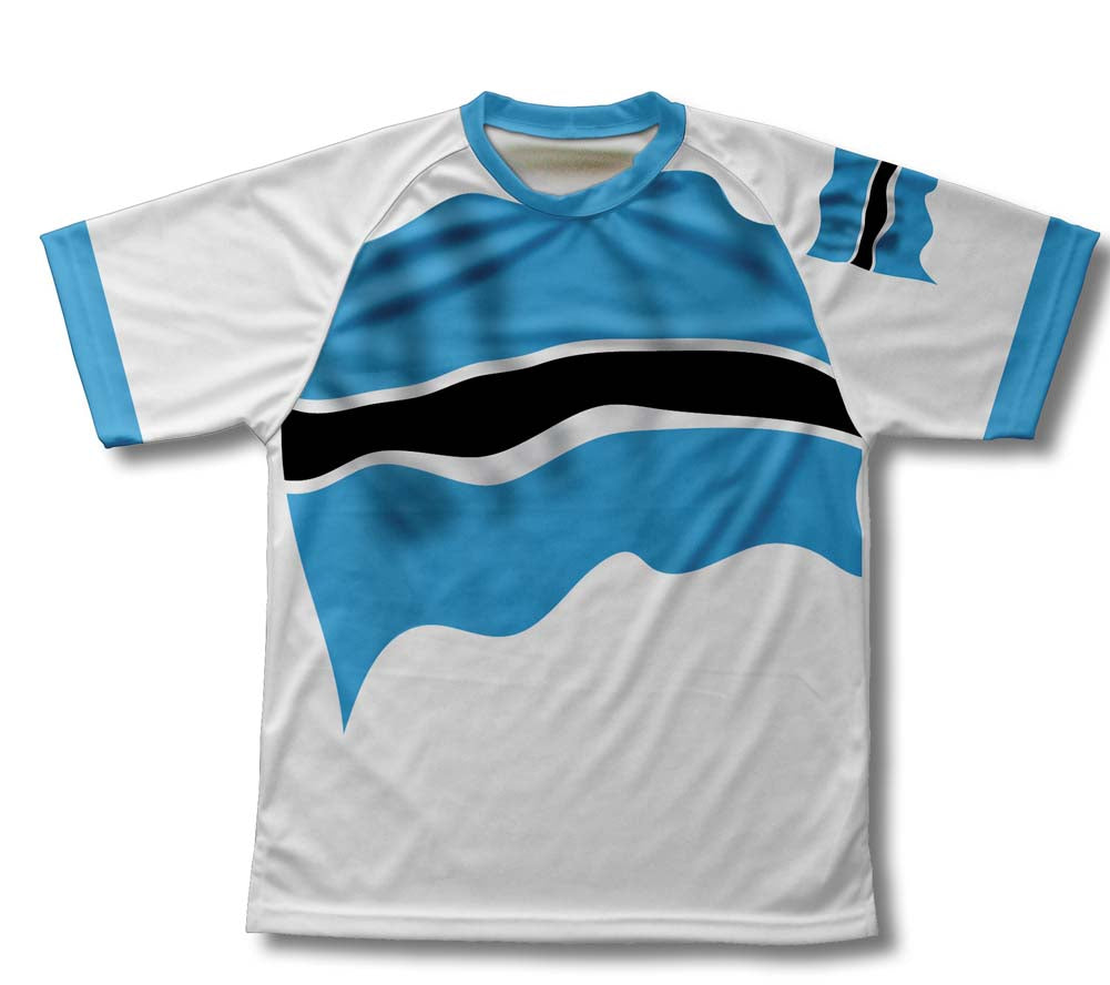 Botswana Flag Technical T-Shirt for Men and Women