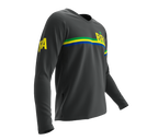 MTB BMX Cycling Jersey Long Sleeve Code Brazil Gray for Men and Women