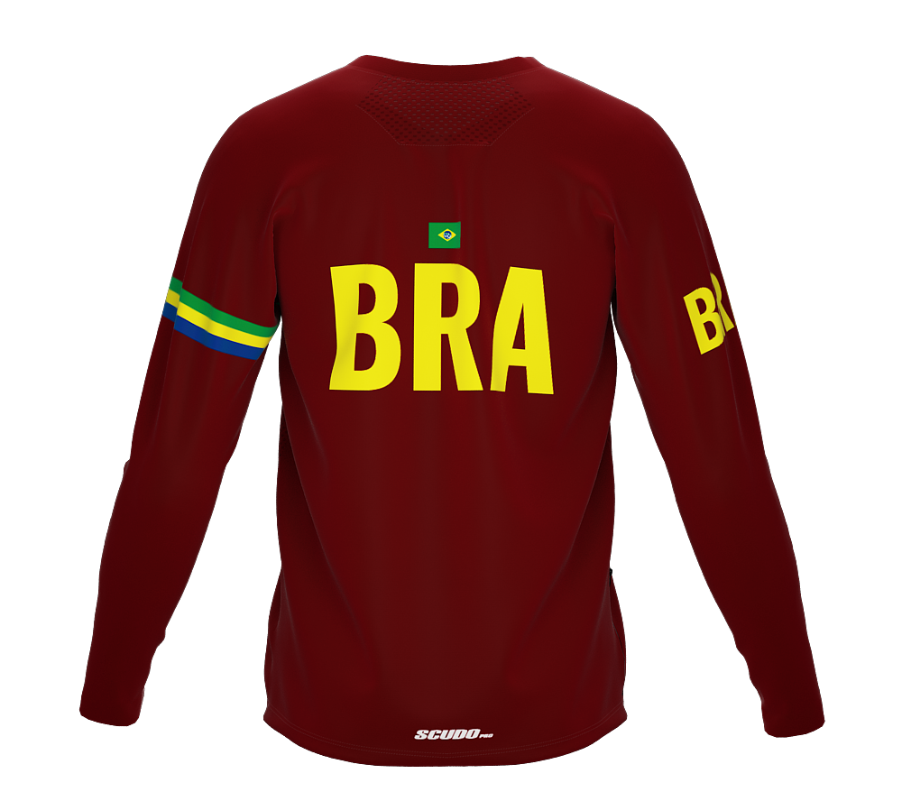MTB BMX Cycling Jersey Long Sleeve Code Brazil Vine for Men and Women