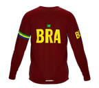 MTB BMX Cycling Jersey Long Sleeve Code Brazil Vine for Men and Women