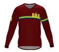 MTB BMX Cycling Jersey Long Sleeve Code Brazil Vine for Men and Women