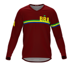 MTB BMX Cycling Jersey Long Sleeve Code Brazil Vine for Men and Women