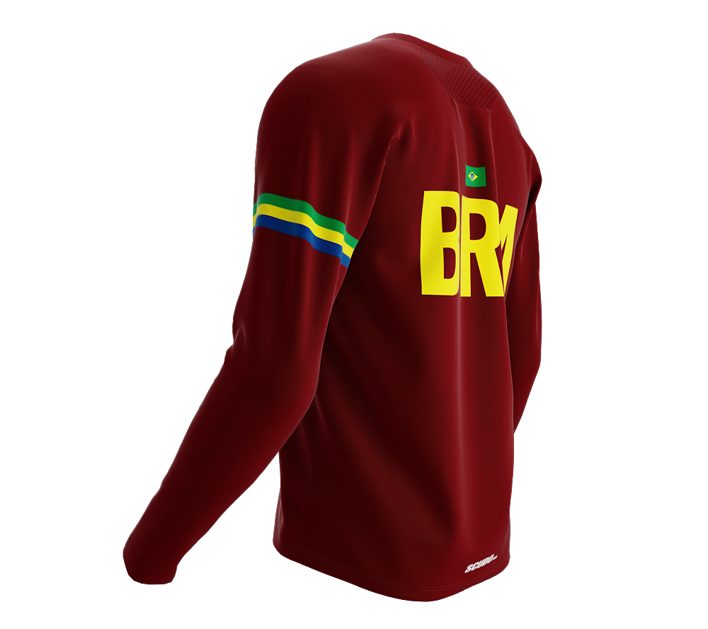 MTB BMX Cycling Jersey Long Sleeve Code Brazil Vine for Men and Women