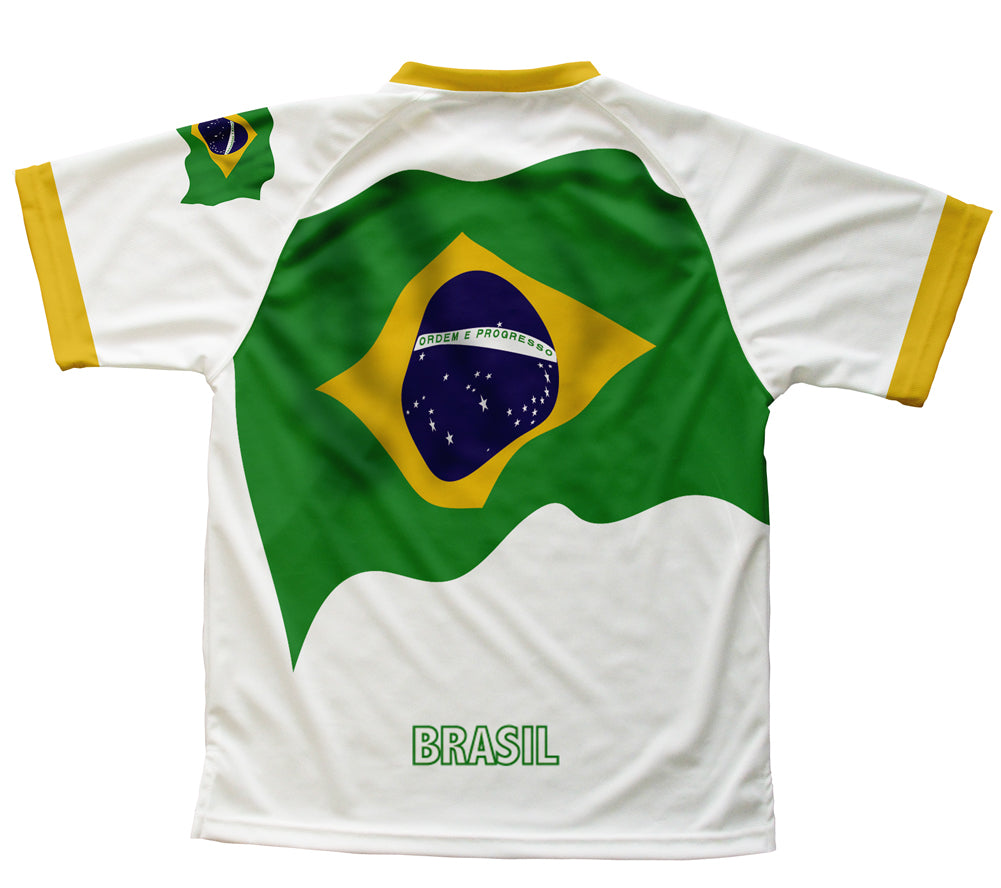 Brasil Flag Technical T-Shirt for Men and Women
