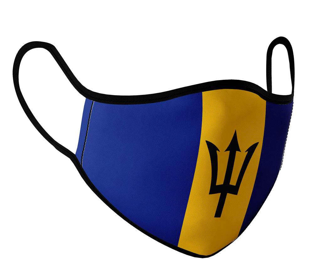 Barbados   - Face Mask with fluid and moisture resistant fabric. Reusable and Washable