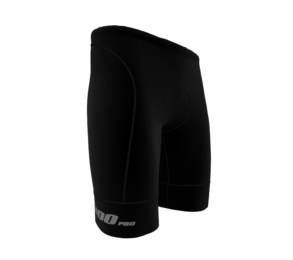 Black PRO ScudoPro Cycling Shorts with back reflective for Men.