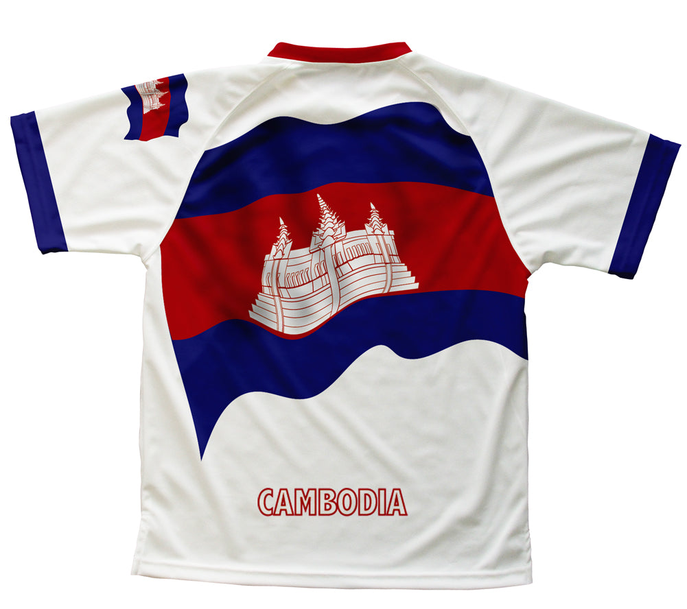 Cambodia Flag Technical T-Shirt for Men and Women