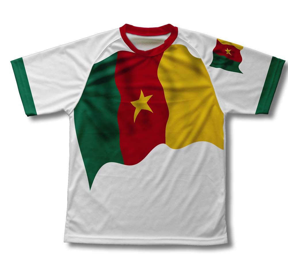 Cameroon Flag Technical T-Shirt for Men and Women