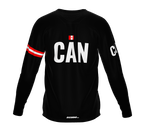 MTB BMX Cycling Jersey Long Sleeve Code Canada Black for Men and Women