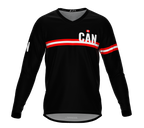 MTB BMX Cycling Jersey Long Sleeve Code Canada Black for Men and Women