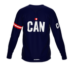 MTB BMX Cycling Jersey Long Sleeve Code Canada Blue for Men and Women