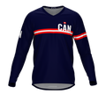 MTB BMX Cycling Jersey Long Sleeve Code Canada Blue for Men and Women