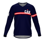 MTB BMX Cycling Jersey Long Sleeve Code Canada Blue for Men and Women