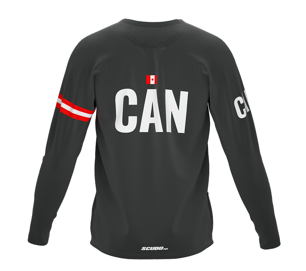 MTB BMX Cycling Jersey Long Sleeve Code Canada Gray for Men and Women