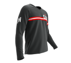 MTB BMX Cycling Jersey Long Sleeve Code Canada Gray for Men and Women