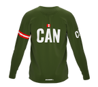 MTB BMX Cycling Jersey Long Sleeve Code Canada Green for Men and Women