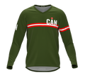 MTB BMX Cycling Jersey Long Sleeve Code Canada Green for Men and Women