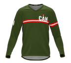 MTB BMX Cycling Jersey Long Sleeve Code Canada Green for Men and Women