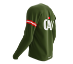 MTB BMX Cycling Jersey Long Sleeve Code Canada Green for Men and Women