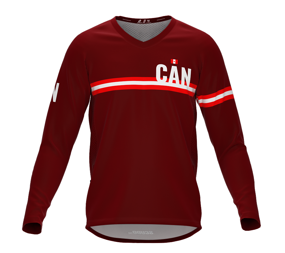 MTB BMX Cycling Jersey Long Sleeve Code Canada Vine for Men and Women