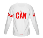 MTB BMX Cycling Jersey Long Sleeve Code Canada White for Men and Women