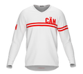 MTB BMX Cycling Jersey Long Sleeve Code Canada White for Men and Women