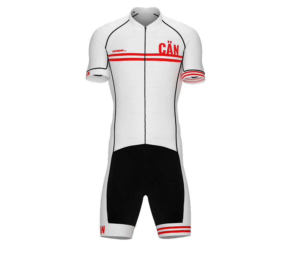 Canada White Code Cycling Speedsuit for Men