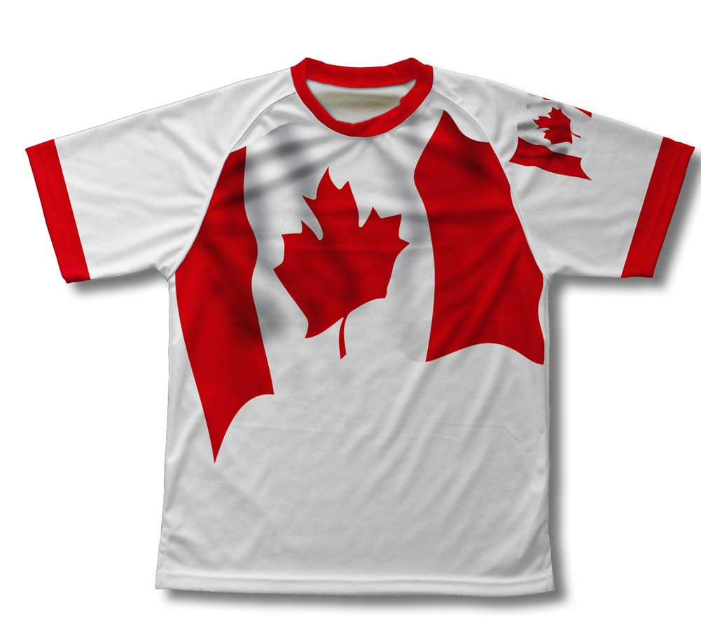 Canada Flag Technical T-Shirt for Men and Women